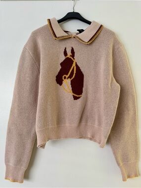 Women’s Hersy Horse Peter Pan Collar Sweater